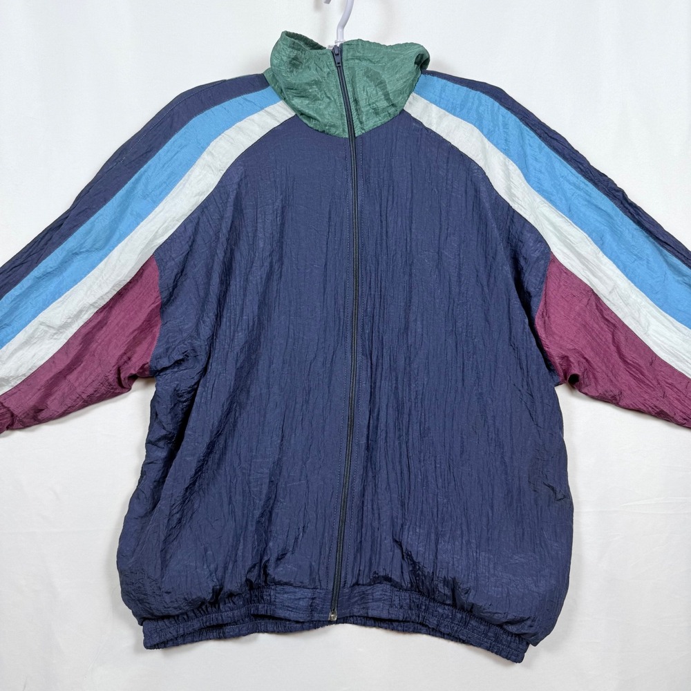 Vintage MacGregor Jacket Full Zip Nylon 90s Color Block Windbreaker Medium
